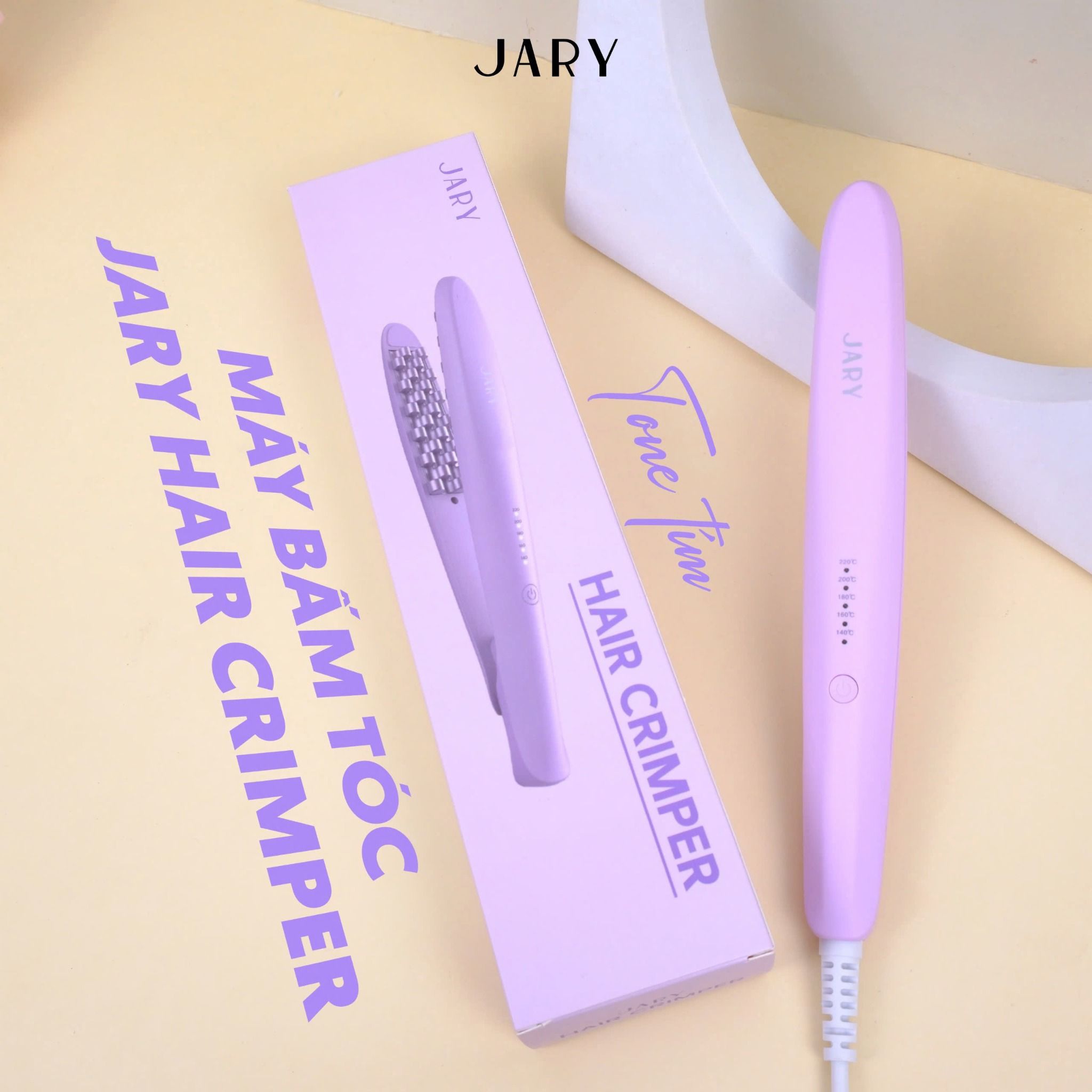 MÁY BẤM PHỒNG TÓC JARY HAIR CRIMPER - TONE TÍM