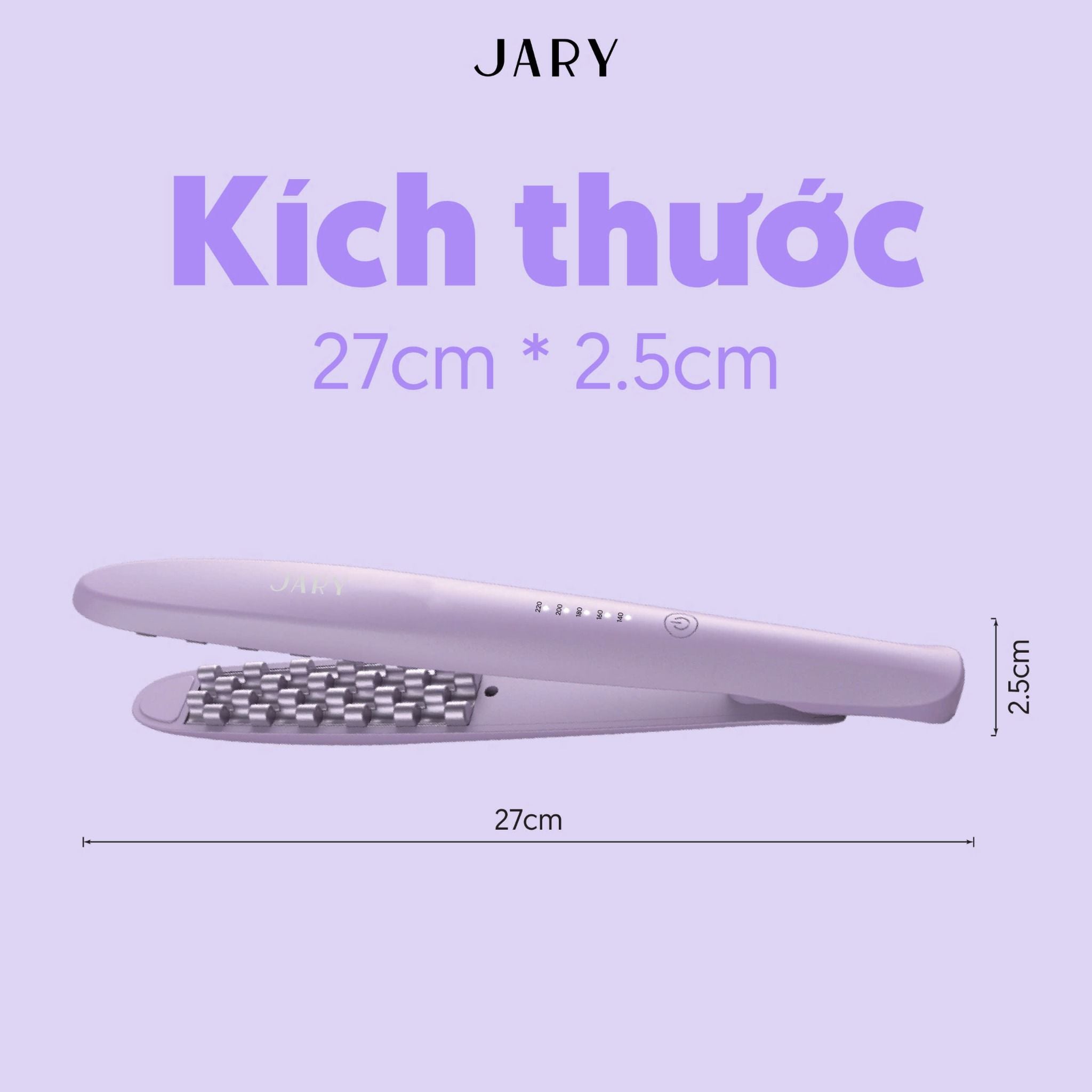 MÁY BẤM PHỒNG TÓC JARY HAIR CRIMPER - TONE TÍM