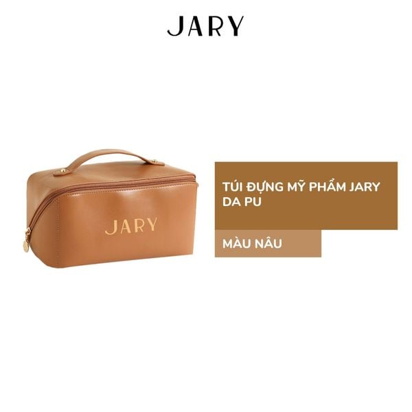 TÚI ĐỰNG MỸ PHẨM JARY DA PU - MÀU NÂU