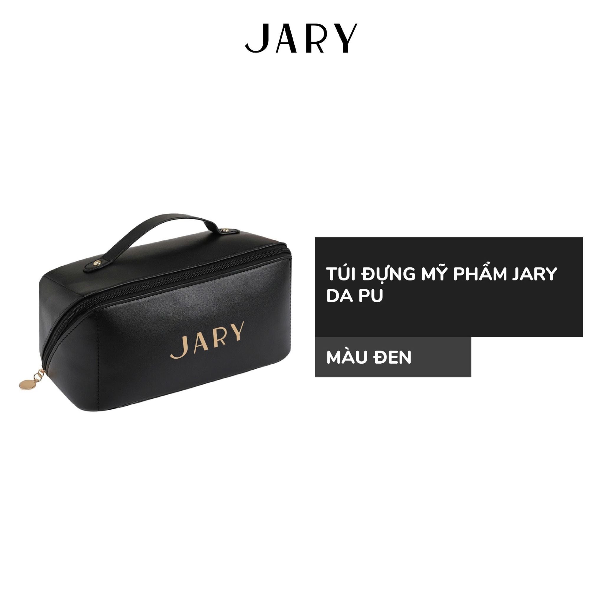 TÚI ĐỰNG MỸ PHẨM JARY DA PU - MÀU ĐEN
