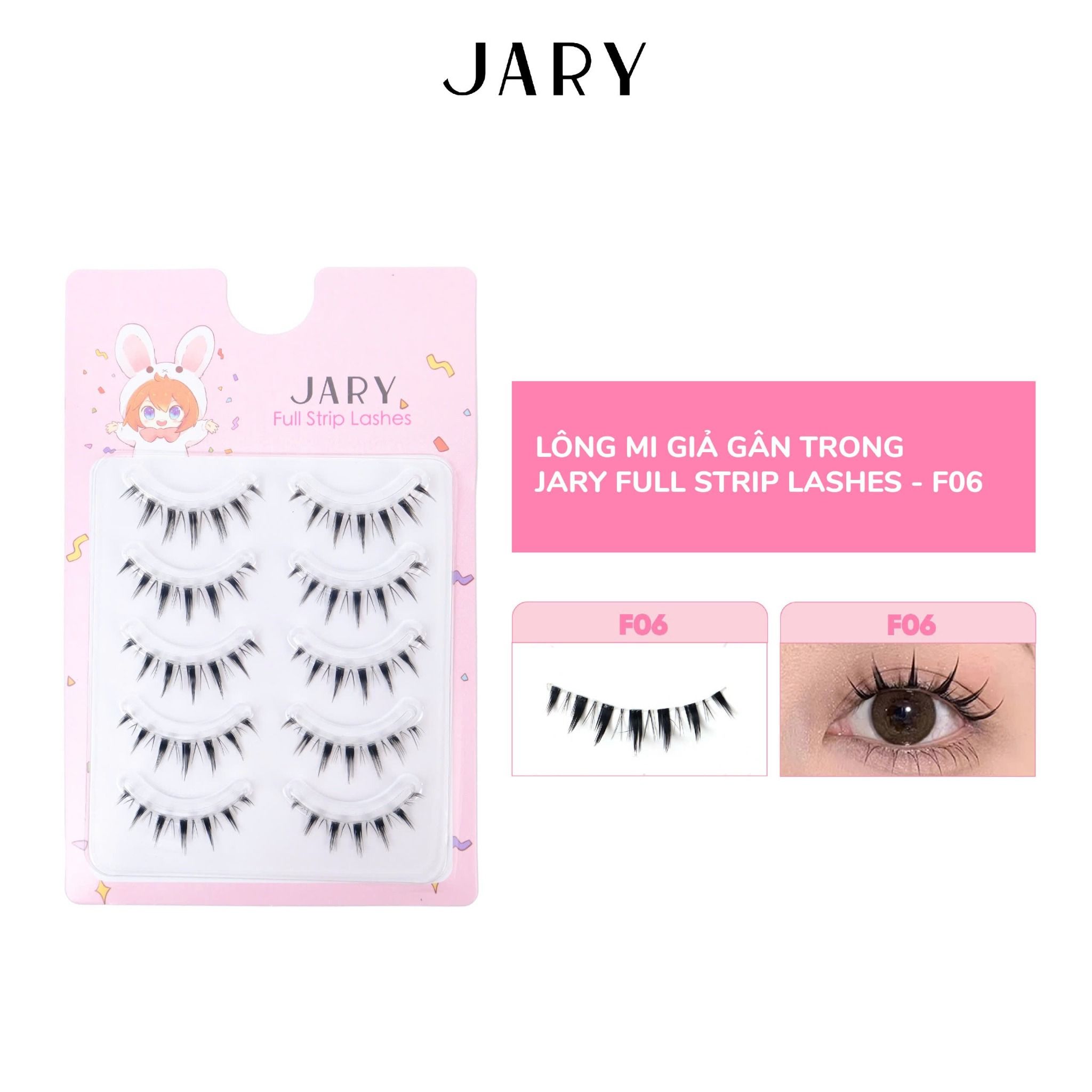 LÔNG MI GIẢ GÂN TRONG JARY FULL STRIP LASHES - F06