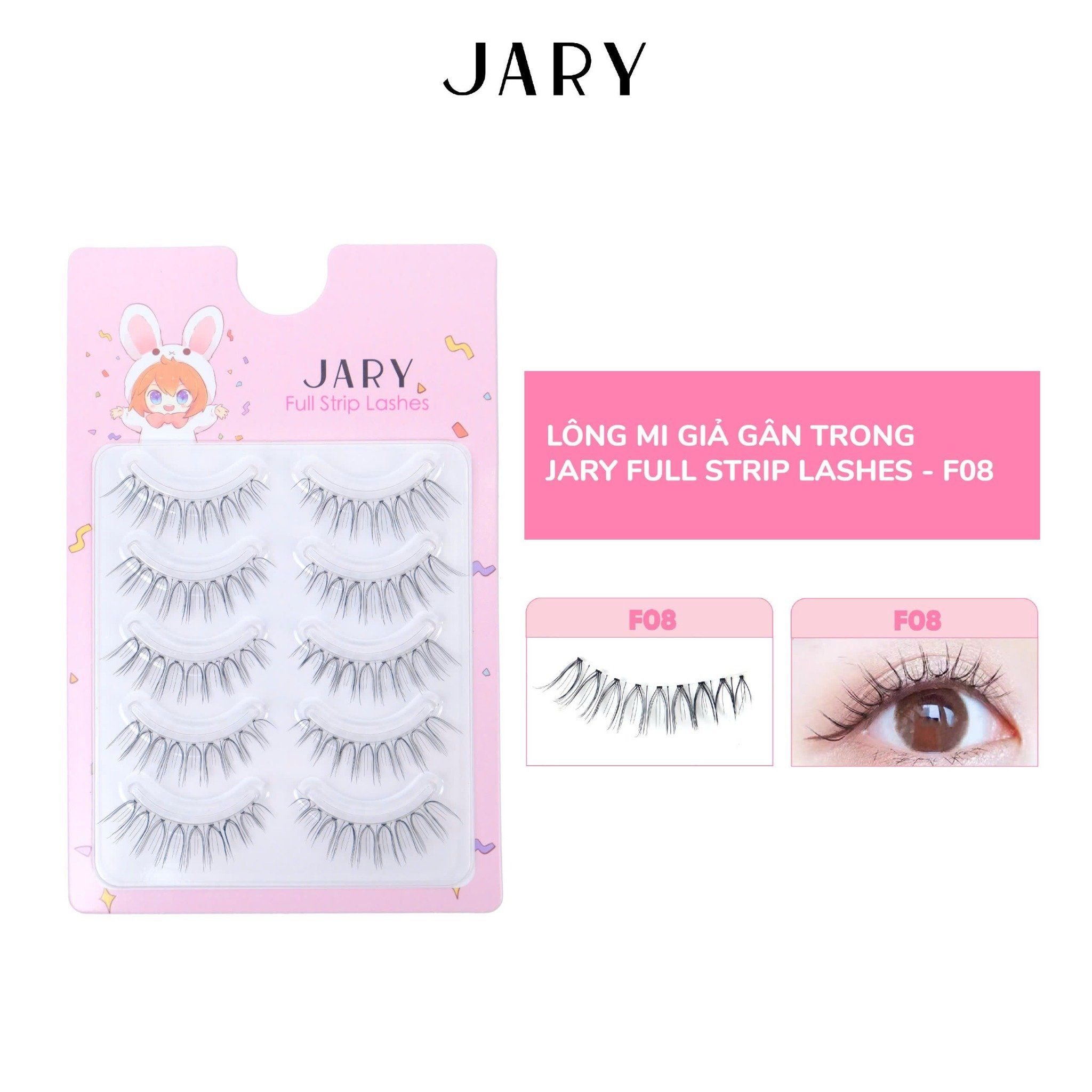 LÔNG MI GIẢ GÂN TRONG JARY FULL STRIP LASHES - F08