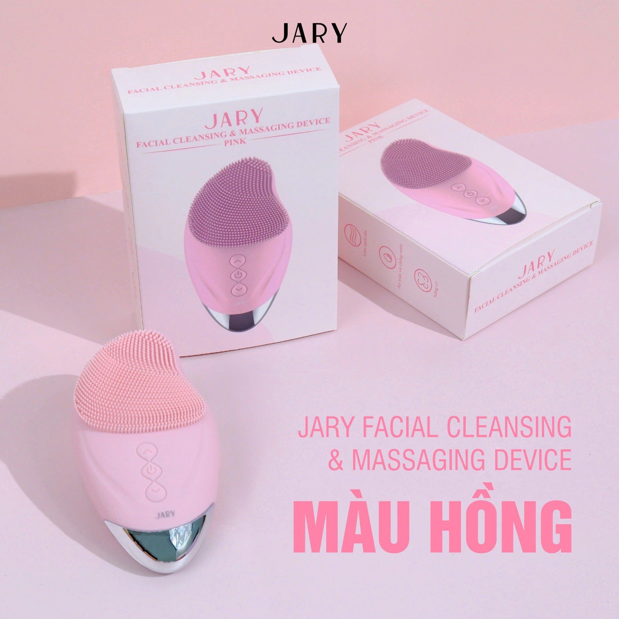 MÁY RỬA MẶT JARY FACIAL CLEANSING & MASSAGING DEVICE - MÀU HỒNG