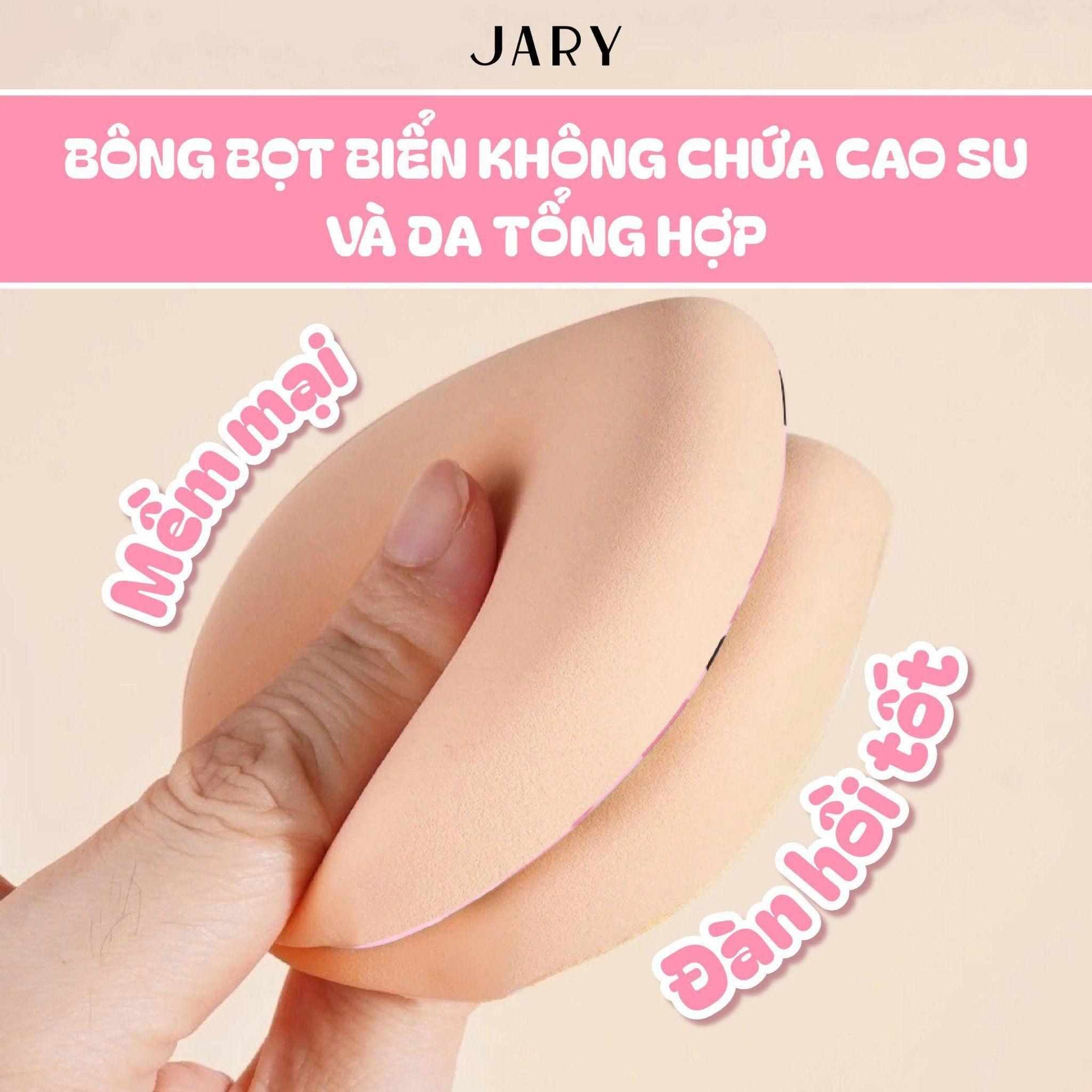 MÚT TÁN KEM NỀN DÀY JARY THICK FOUNDATION PUFF - HÌNH GIỌT NƯỚC
