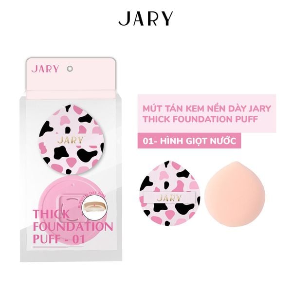 MÚT TÁN KEM NỀN DÀY JARY THICK FOUNDATION PUFF - HÌNH GIỌT NƯỚC