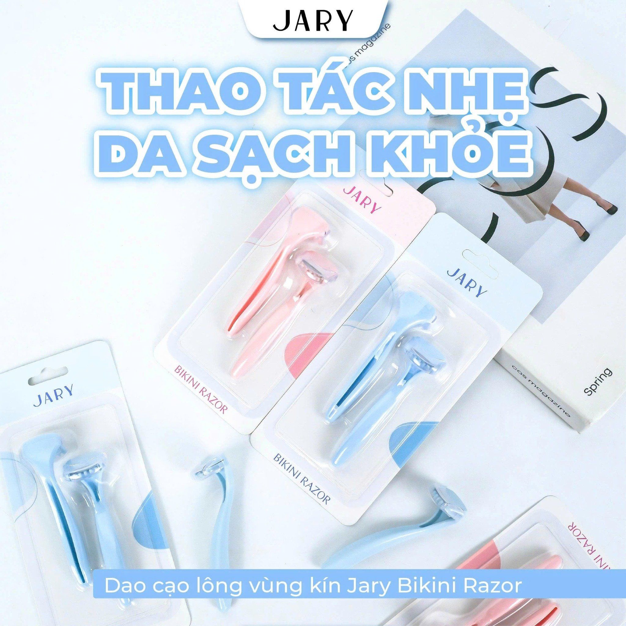 DAO CẠO LÔNG VÙNG KÍN JARY BIKINI RAZOR - SET 2 CÁI - MÀU XANH