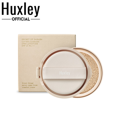 Phấn Nước Che Phủ Tốt, Mỏng Nhẹ Chiết Xuất Cây Xương Rồng Huxley Cover Cushion - Own Attitude SPF23/PA++ 12g