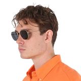  Mắt Kính Ray-Ban Hexagonal Flat Lens Blue Unisex Sunglasses Cao Cấp 