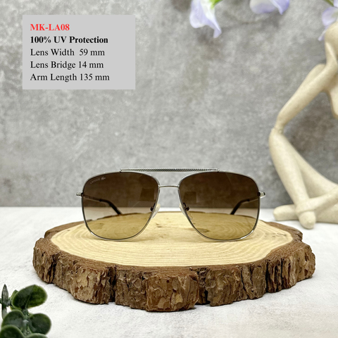  Mắt Kính Nam Lacoste Brown Gradient Pilot Men's Sunglasses 
