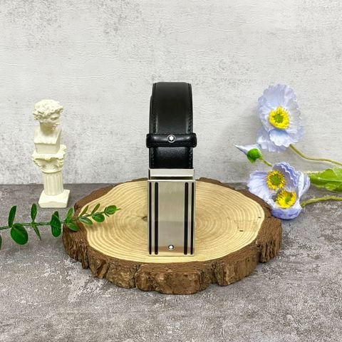  Dây thắt lưng cao cấp Monblanc Belt Rectangular Mat Stainless Steel 