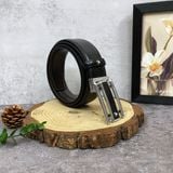  Dây thắt lưng Monblanc Black/Brown Reversible Leather Belt with Sliding buckle 