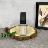  Thắt lưng MonBlanc Rectangular Mat embossed black/plain black 35 mm reversible leather belt 