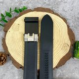  Thắt lưng MonBlanc Rectangular Mat embossed black/plain black 35 mm reversible leather belt 