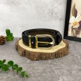  Thắt lưng Horseshoe buckle black 35 mm leather belt 