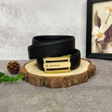  Thắt lưng nam cao cấp Monblanc 35mm Black Leather Belt 