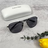  Kính mát CALVIN KLEIN Grey Navigator Unisex Sunglasses 