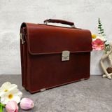  Cặp da Homme Ferrara - Handcrafted Leather Briefcase 
