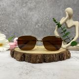  Mắt kính Monblanc Brown Aviator Men's Sunglasses MB0026S 