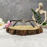  Mắt kính Monblanc Rectangular Matte Brown/Gold/ Havana Eyeglasses MB0083OK 002H 