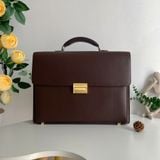  Cặp da doanh nhân MonBlanc Smooth Grain Brown Leather Briefcase 