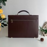  Cặp da doanh nhân MonBlanc Smooth Grain Brown Leather Briefcase 