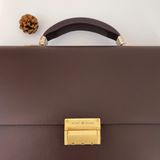  Cặp da doanh nhân MonBlanc Smooth Grain Brown Leather Briefcase 