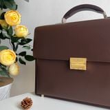  Cặp da doanh nhân MonBlanc Smooth Grain Brown Leather Briefcase 