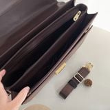  Cặp da doanh nhân MonBlanc Smooth Grain Brown Leather Briefcase 