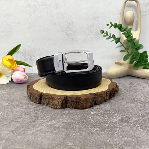  Thắt lưng đổi chiều linh hoạt Black/brown 35 mm reversible leather belt 