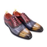 Homme Farnham Three-tone Italian Leather Brogues Shoes 