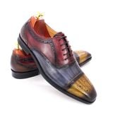  Homme Farnham Three-tone Italian Leather Brogues Shoes 