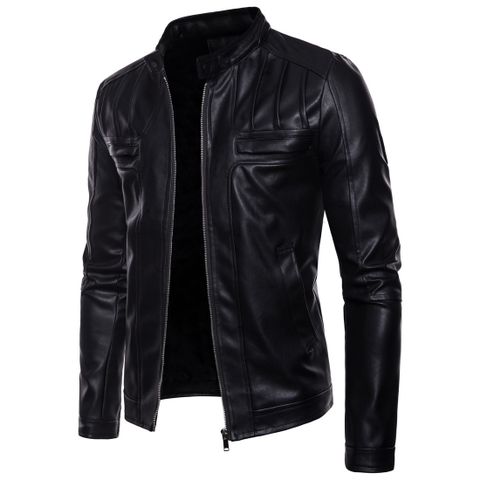  Áo khoác da Homme La Rousse - Men's Synthetic Leather Jacket 