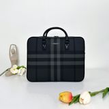  Cặp da doanh nhân Burberry Check Logo Plaque Briefcase in Coated Canvas 