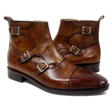  [HÀNG ORDER] Homme Arezzo - Square Captoe Buckle & Zipper Boot 