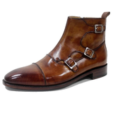  [HÀNG ORDER] Homme Arezzo - Square Captoe Buckle & Zipper Boot 