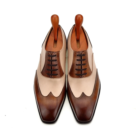  [HÀNG ORDER] Homme Ancona - Blake Stitch Two-Tone Formal Oxford Shoe 