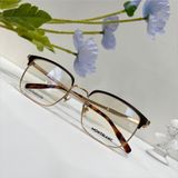  Mắt kính Monblanc Rectangular Matte Brown/Gold/ Havana Eyeglasses MB0083OK 002H 