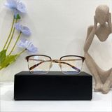  Mắt kính Monblanc Rectangular Matte Brown/Gold/ Havana Eyeglasses MB0083OK 002H 