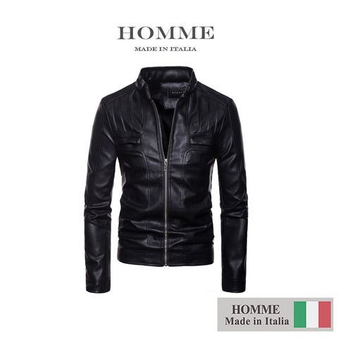  Áo khoác da Homme La Rousse - Men's Synthetic Leather Jacket 