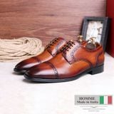  Giày tây Homme Winchester - Cap Toe Derby Italian Leather Blucher Shoes 