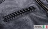  Áo khoác da Homme de Monaco - Leather Jacket Shoulder Padding for Men 