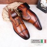  Giày tây Homme Winchester - Cap Toe Derby Italian Leather Blucher Shoes 