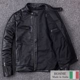  Áo khoác da Homme de Monaco - Leather Jacket Shoulder Padding for Men 