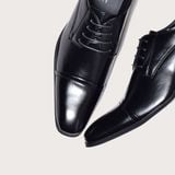  Giày tây HOMME Southampton- Italian Derby Leather Dress Shoes in Black 