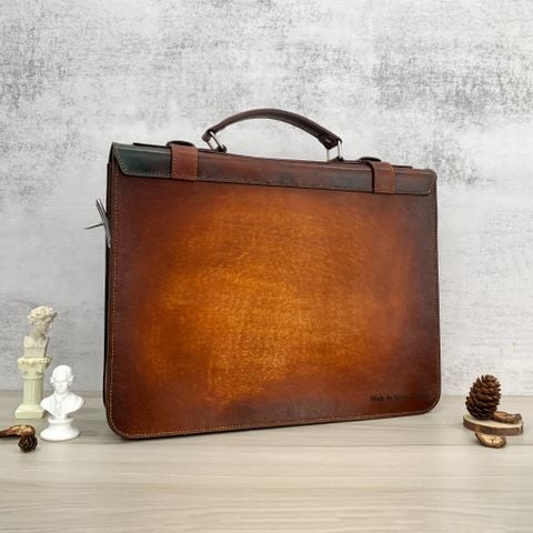  Cặp da điêu khắc Homme Handcrafted-carved Briefcase - version Singapore 