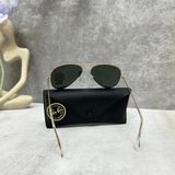  Mắt Kính Nam Ray-Ban Aviator Rose Gold Green Pilot Unisex Sunglasses Cao Cấp 