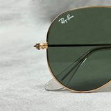  Mắt Kính Nam Ray-Ban Aviator Rose Gold Green Pilot Unisex Sunglasses Cao Cấp 