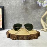  Mắt Kính Nam Ray-Ban Aviator Rose Gold Green Pilot Unisex Sunglasses Cao Cấp 
