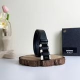  Thắt Lưng Nam Homme Pisa - Black Saffiano Leather Belt 