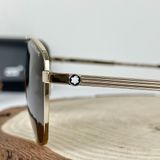  Mắt kính Monblanc Brown Aviator Men's Sunglasses MB0026S 